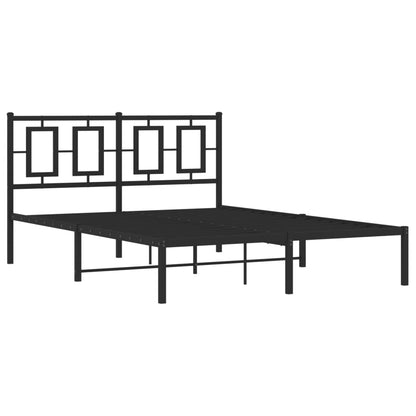 Giroletto con Testiera in Metallo Nero 140x200 cm - homemem39