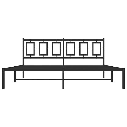 Giroletto con Testiera in Metallo Nero 183x213 cm