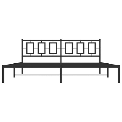 Giroletto con Testiera in Metallo Nero 193x203 cm - homemem39