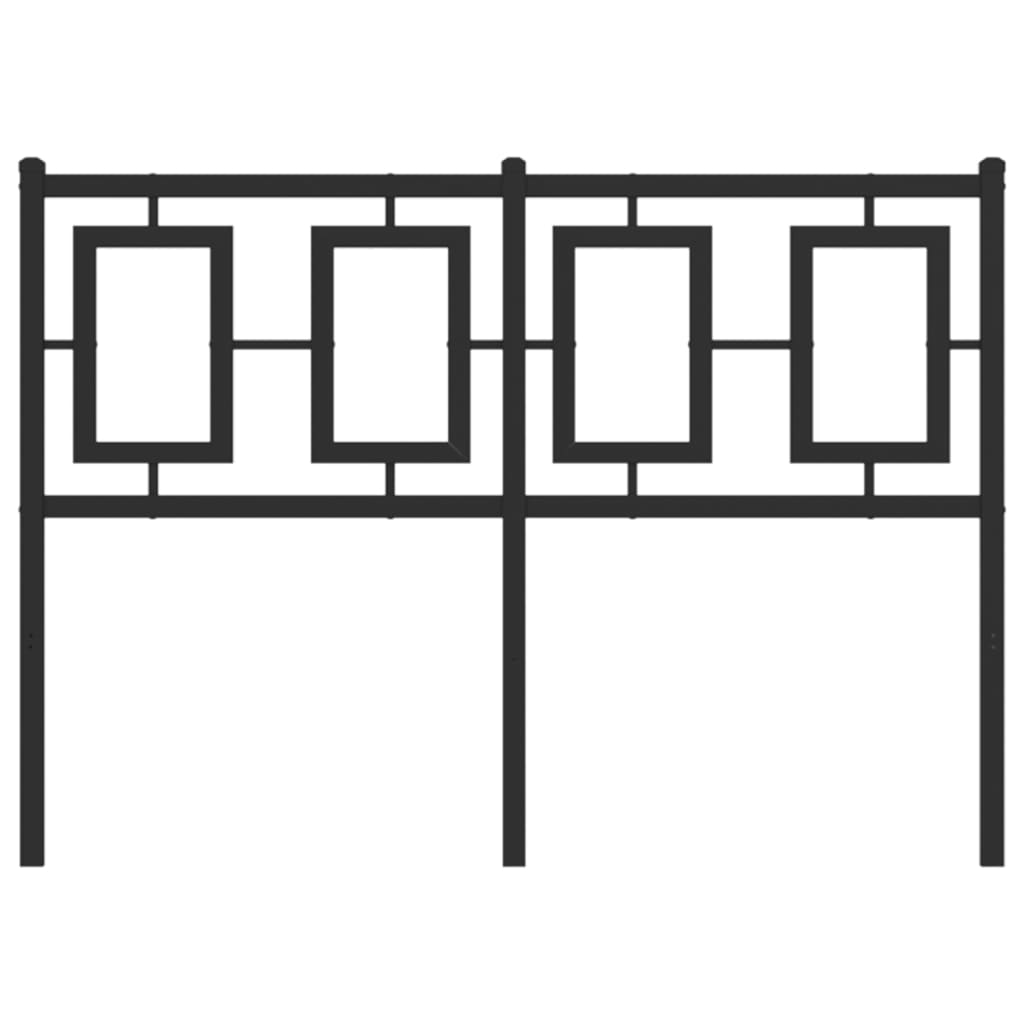 Testiera in Metallo Nero 120 cm - homemem39