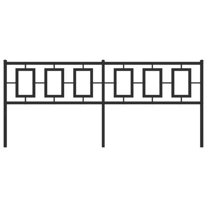 Testiera in Metallo Nero 193 cm - homemem39