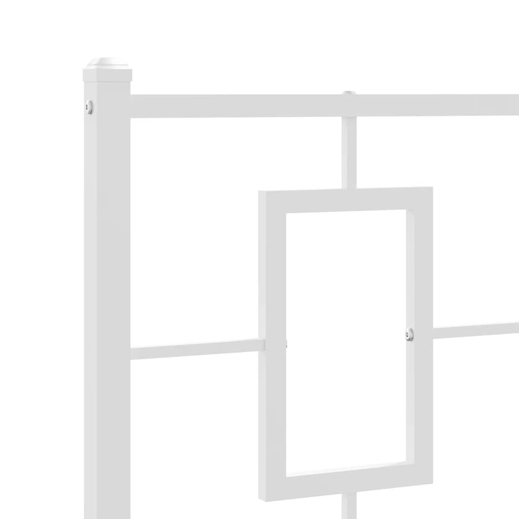 Giroletto senza Materaso con Testiera Metallo Bianco 75x190 cm