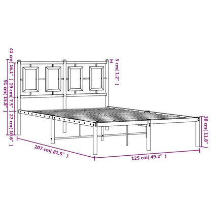 Giroletto con Testiera in Metallo Bianco 120x200 cm | homemem39
