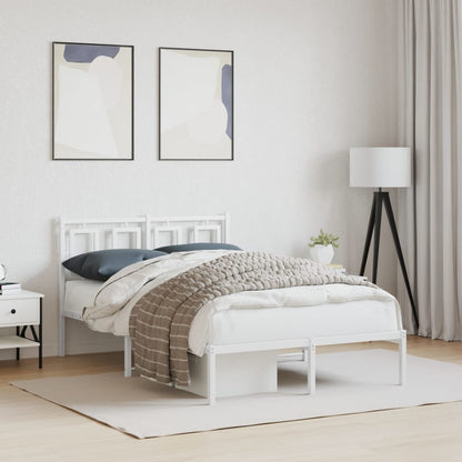 Giroletto con Testiera in Metallo Bianco 120x200 cm | homemem39