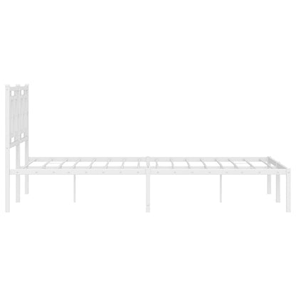 Giroletto con Testiera Metallo Bianco 135x190 cm | homemem39
