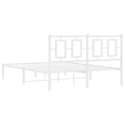 Giroletto con Testiera Metallo Bianco 140x200 cm