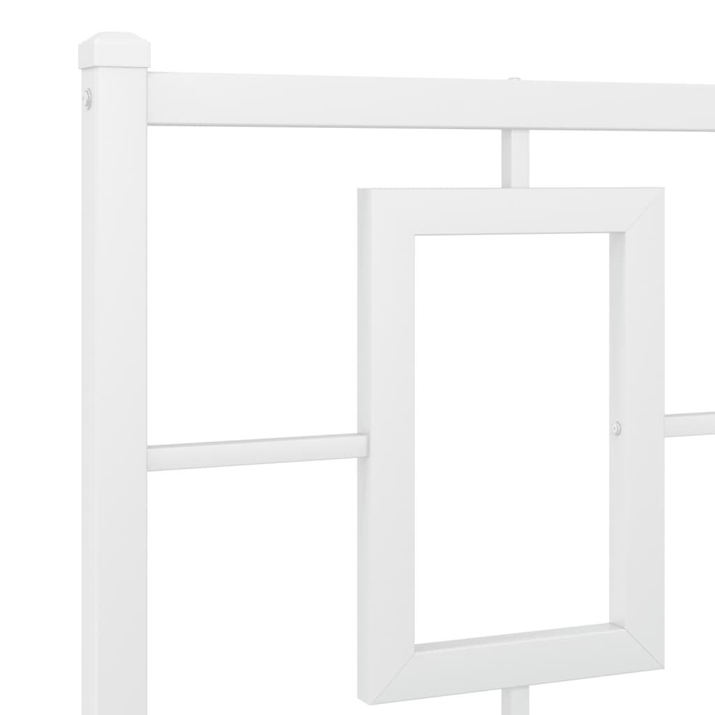 Giroletto con Testiera Metallo Bianco 140x200 cm