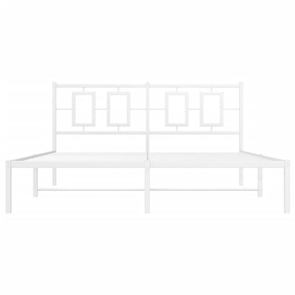 Giroletto con Testiera Metallo Bianco 150x200 cm - homemem39