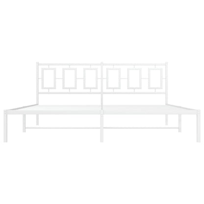 Giroletto con Testiera Metallo Bianco 180x200 cm - homemem39