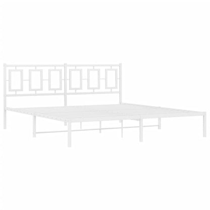 Giroletto con Testiera Metallo Bianco 183x213 cm | homemem39