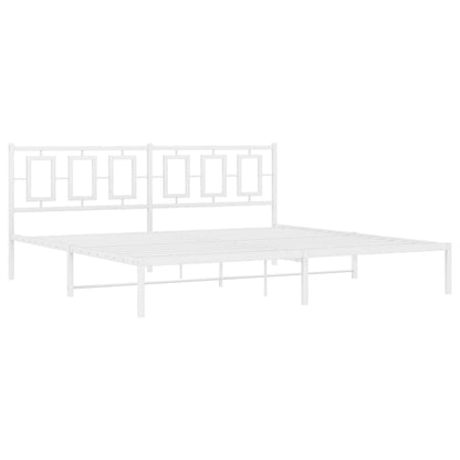 Giroletto con Testiera Metallo Bianco 193x203 cm | homemem39