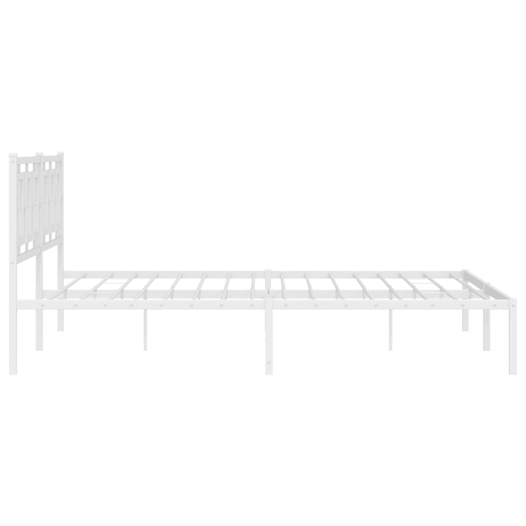 Giroletto con Testiera Metallo Bianco 193x203 cm | homemem39