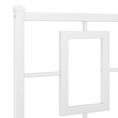 Giroletto con Testiera e Pediera Metallo Bianco 183x213 cm | homemem39