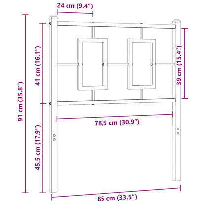 Testiera di Ricambio in Metallo Bianco 80 cm | homemem39