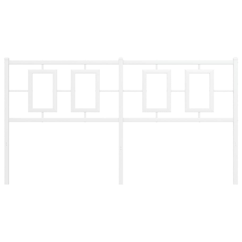 Testiera in Metallo Bianco 150 cm - homemem39