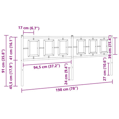 Testiera di Ricambio in Metallo Bianco 193 cm | homemem39