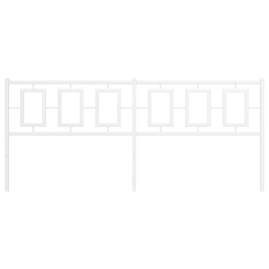 Testiera in Metallo Bianco 200 cm - homemem39