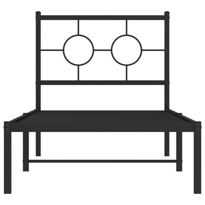 Giroletto con Testiera in Metallo Nero 75x190 cm - homemem39