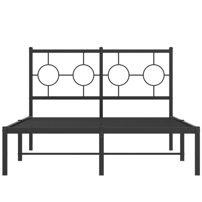 Giroletto con Testiera in Metallo Nero 120x190 cm | homemem39