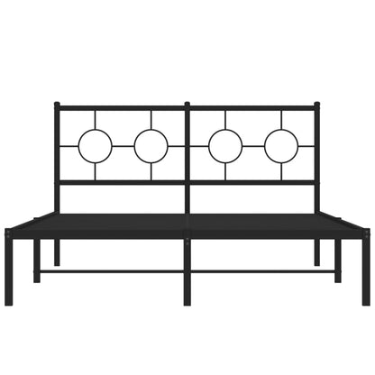 Giroletto con Testiera in Metallo Nero 135x190 cm - homemem39