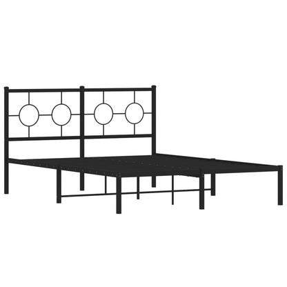 Giroletto con Testiera in Metallo Nero 140x190 cm | homemem39