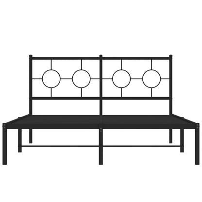 Giroletto con Testiera in Metallo Nero 140x190 cm | homemem39