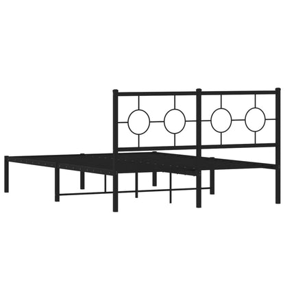 Giroletto con Testiera in Metallo Nero 140x190 cm | homemem39
