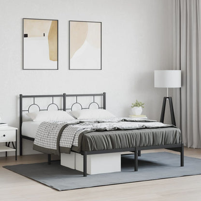 Giroletto con Testiera in Metallo Nero 140x190 cm | homemem39