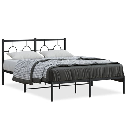 Giroletto con Testiera in Metallo Nero 140x200 cm | homemem39