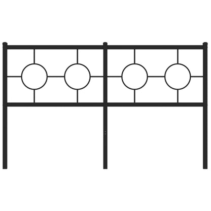 Testiera in Metallo Nero 135 cm - homemem39