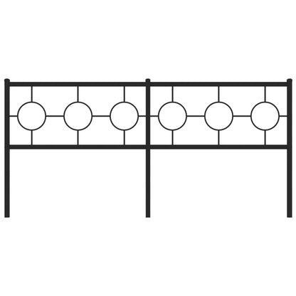 Testiera in Metallo Nero 180 cm