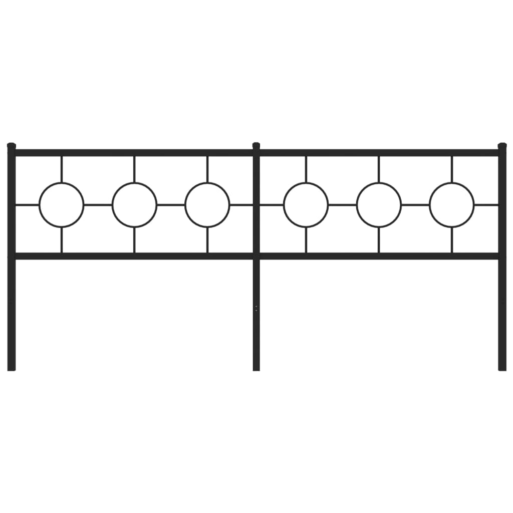 Testiera in Metallo Nero 193 cm