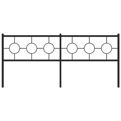 Testiera in Metallo Nero 200 cm