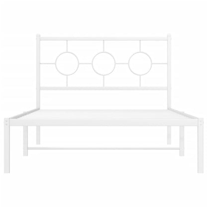Giroletto con Testiera Metallo Bianco 107x203 cm | homemem39