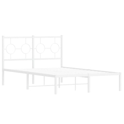 Giroletto con Testiera Metallo Bianco 120x190 cm | homemem39