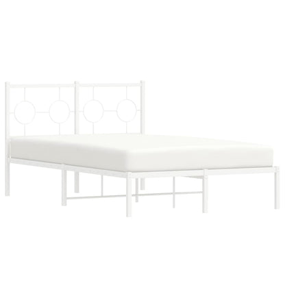 Giroletto con Testiera Metallo Bianco 120x190 cm