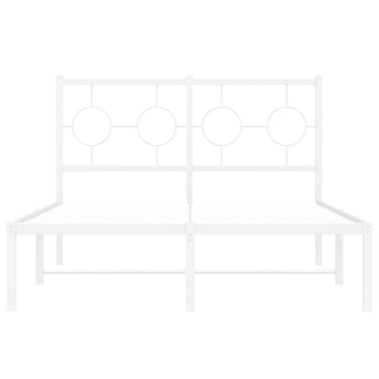 Giroletto con Testiera Metallo Bianco 120x190 cm | homemem39