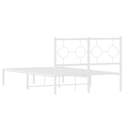 Giroletto con Testiera Metallo Bianco 120x190 cm | homemem39