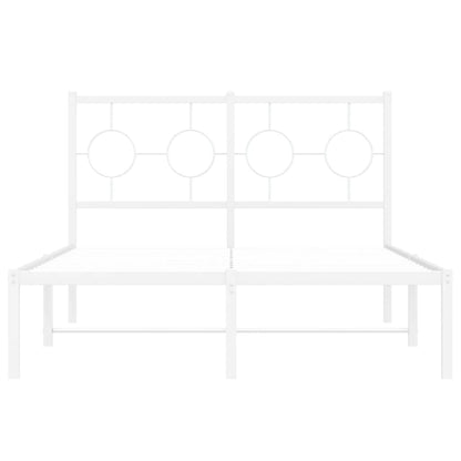 Giroletto con Testiera in Metallo Bianco 120x200 cm - homemem39