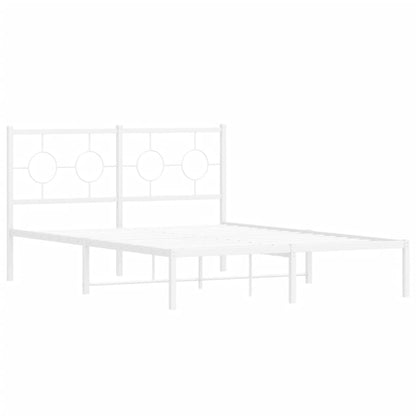 Giroletto con Testiera Metallo Bianco 140x190 cm | homemem39