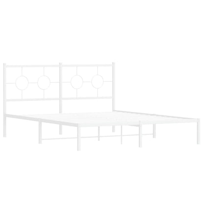 Giroletto con Testiera Metallo Bianco 160x200 cm