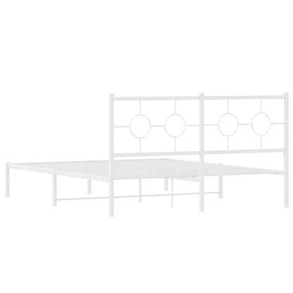 Giroletto con Testiera Metallo Bianco 160x200 cm
