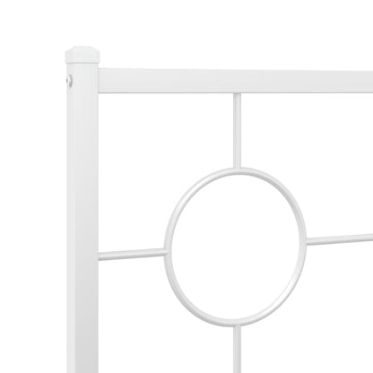 Giroletto con Testiera Metallo Bianco 160x200 cm