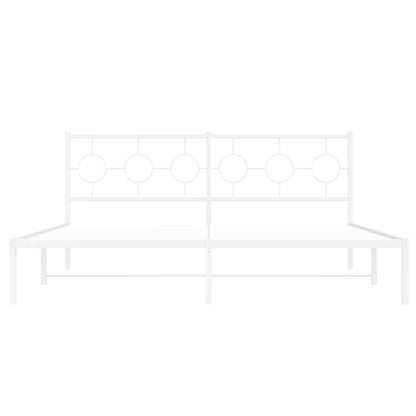 Giroletto con Testiera Metallo Bianco 183x213 cm | homemem39