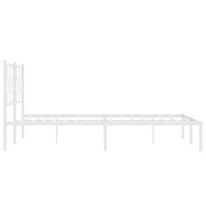 Giroletto con Testiera Metallo Bianco 193x203 cm | homemem39