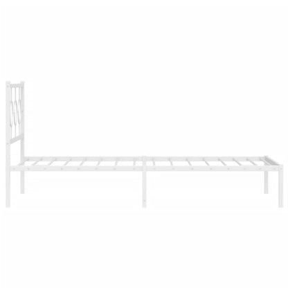 Giroletto con Testiera e Pediera Metallo Bianco 107x203 cm