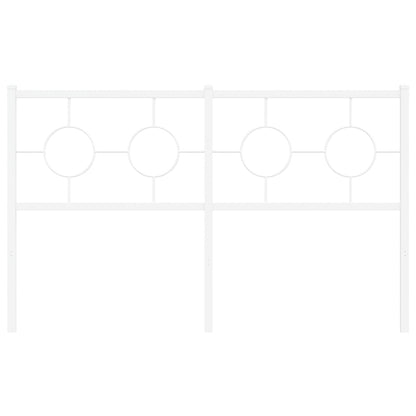 Testiera in Metallo Bianco 135 cm - homemem39