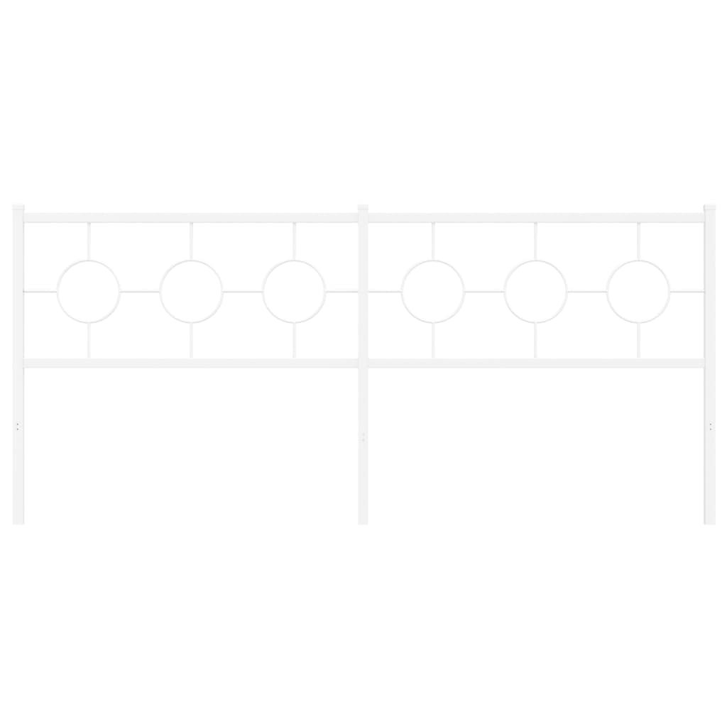 Testiera in Metallo Bianco 200 cm - homemem39