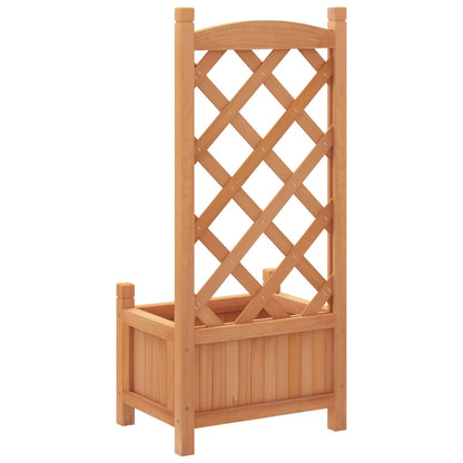 Fioriera con Traliccio Marrone in Legno Massello di Abete - homemem39