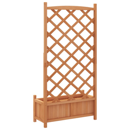 Fioriera con Traliccio Marrone 75 x 35 x 150 cm in Massello di Abete